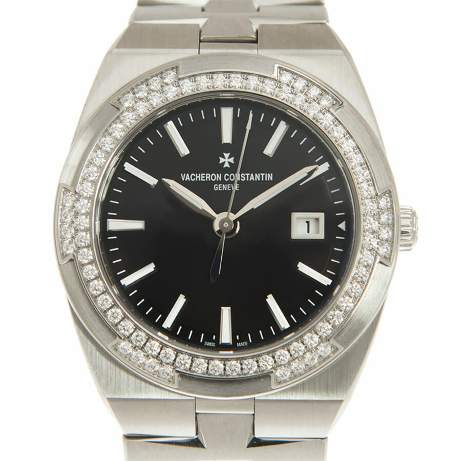 Vacheron Constantin Overseas Quartz Diamond Black Dial Ladies Watch 1205V/100A-B591