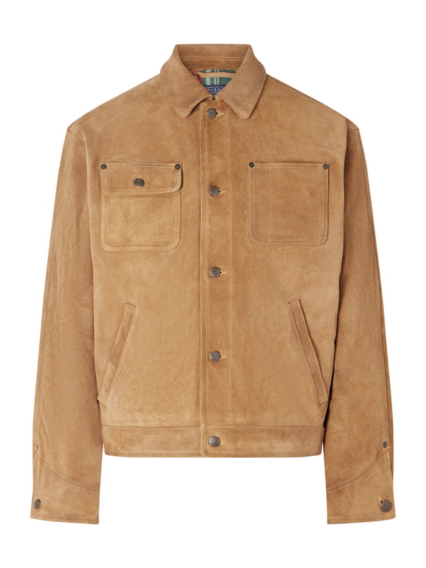Photo: Polo Ralph Lauren - Suede Trucker Jacket - Neutrals