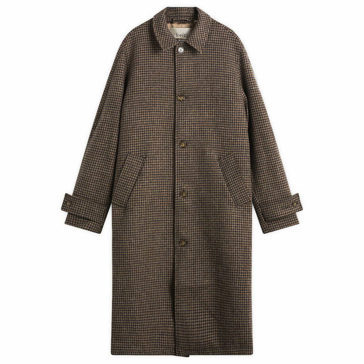 Foret Men's Pine Wool Coat in Check
