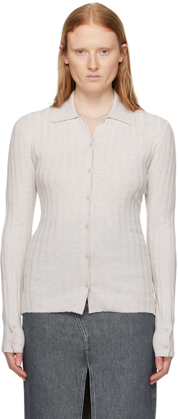 Photo: Filippa K Off-White Spread Collar Cardigan