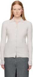 Filippa K Off-White Spread Collar Cardigan