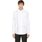 Thom Browne White Straight Fit Button-Down Shirt