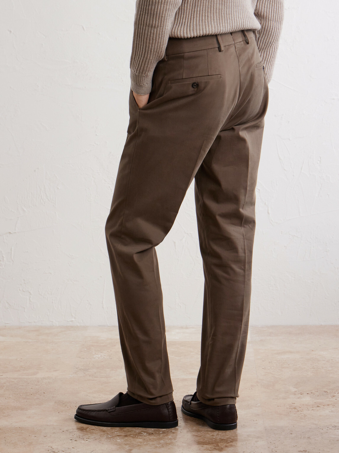 Slowear - Straight-Leg Stretch-Cotton Gabardine Trousers - Brown