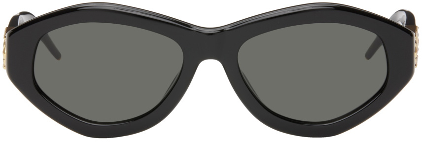 Casablanca Black Monogram Plaque Sunglasses