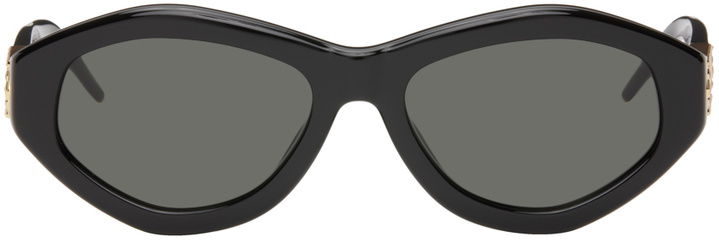 Photo: Casablanca Black Monogram Plaque Sunglasses
