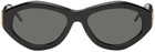 Casablanca Black Monogram Plaque Sunglasses