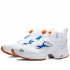 Reebok Men's Instapump Fury 95 Sneakers in White/Vector Blue/Smash Orange