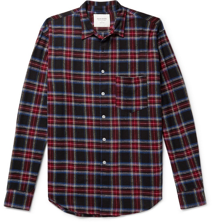 Photo: Noon Goons - Checked Cotton-Flannel Shirt - Black
