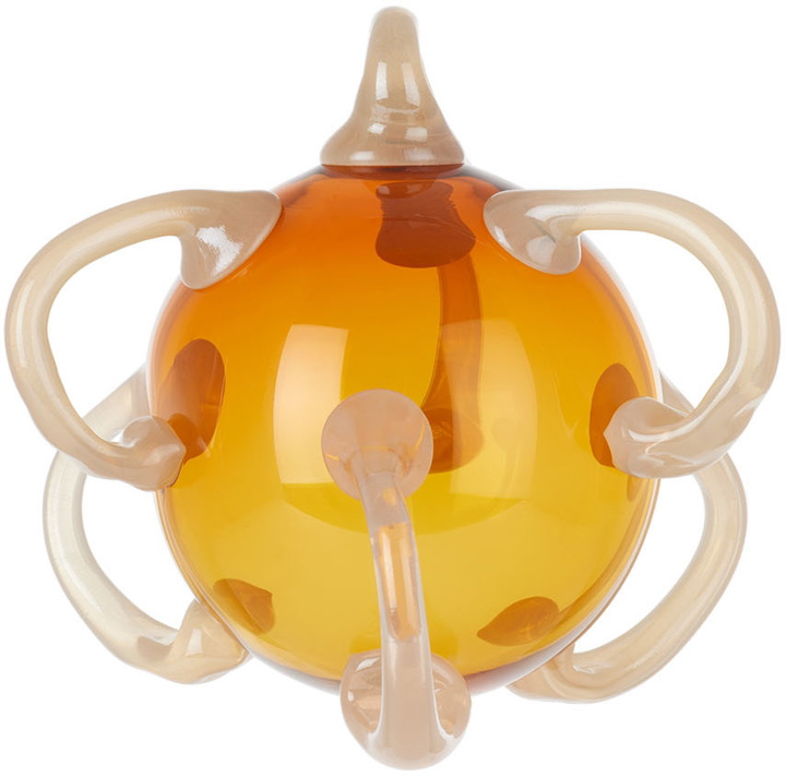 Photo: Sticky Glass SSENSE Exclusive Orange & Gold Loop Ornament