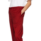 Prada Red Poplin Divisa Trousers