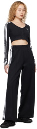 adidas Originals Black Adicolor Classics 3-Stripes Long Sleeve T-Shirt