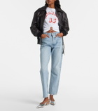 Rabanne Printed cropped cotton-blend T-shirt
