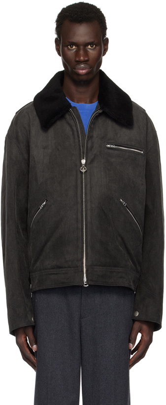 Photo: Solid Homme Black Peached Cotton & Down Jacket Set