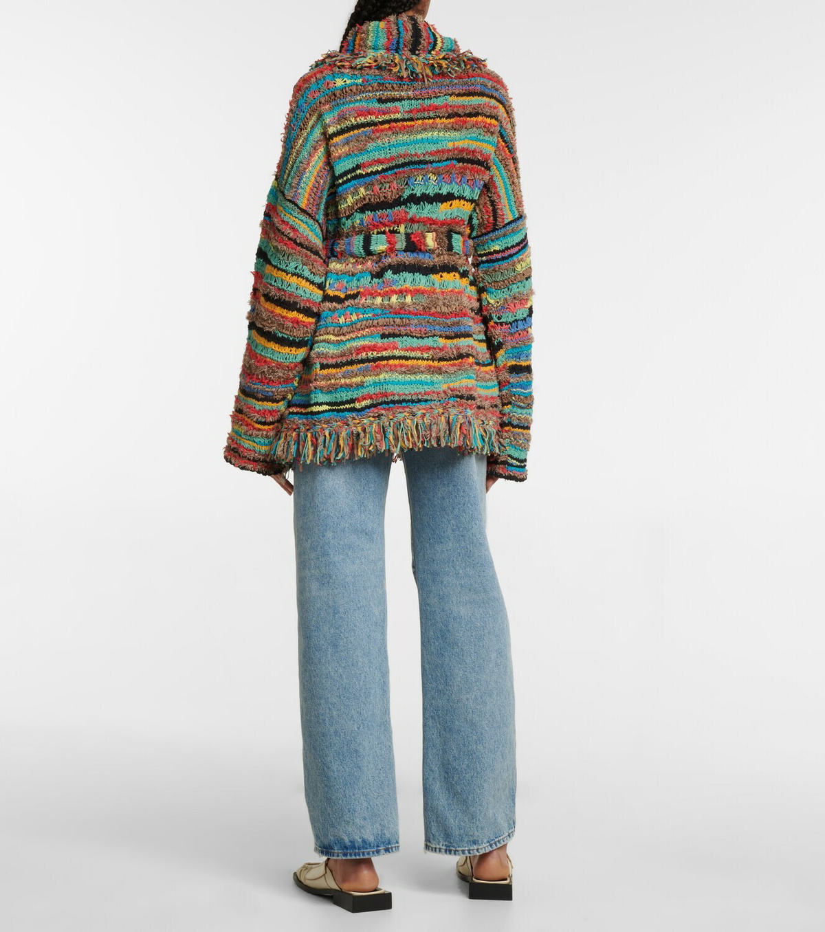 Alanui Over the Rainbow Icon striped cardigan