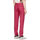 Alexander McQueen Pink Selvedge Wool and Mohair Trousers