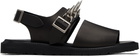 UNDERCOVER Black foot the coacher Edition Spike Studded Sandals