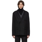 Lemaire Black Wool Double-Breasted Blazer
