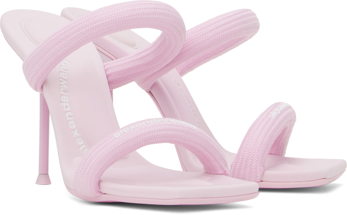 Alexander Wang Pink Julie 105mm Nylon Tubular Heeled Sandals