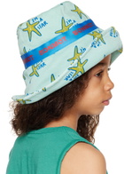 Bonmot Organic Kids Blue 'I'm A Star' Bucket Hat