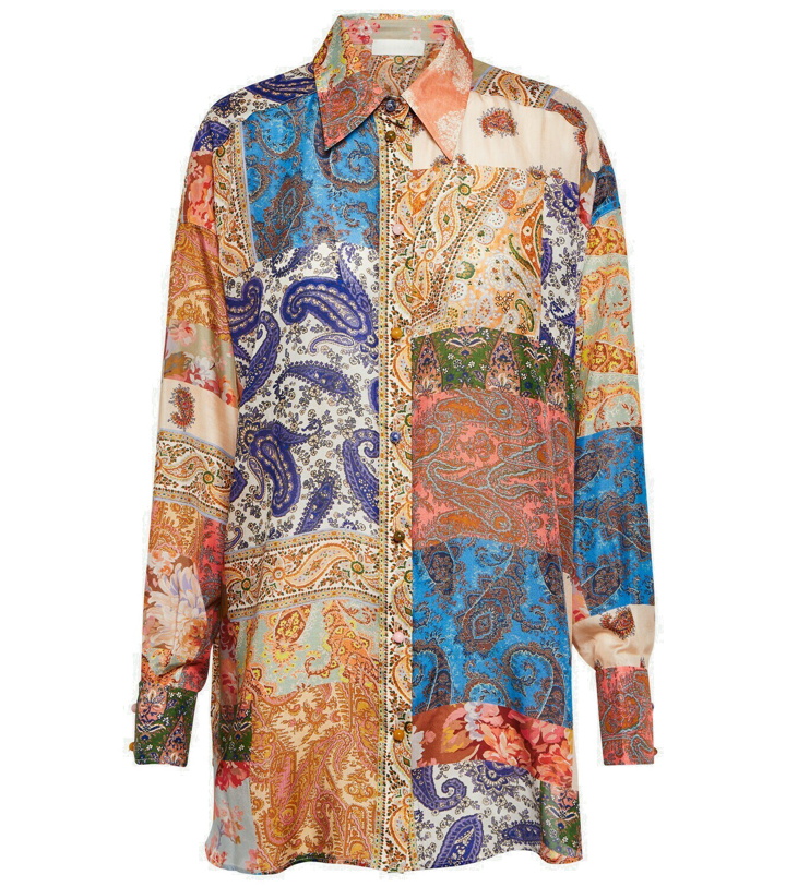 Photo: Zimmermann Devi oversized patchwork silk shirt