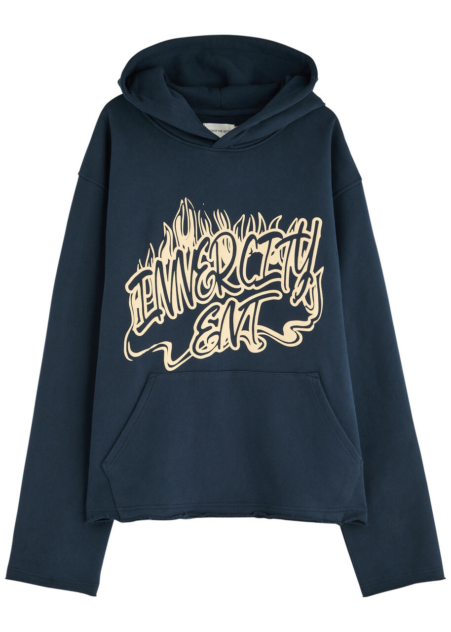 Honor The Gift Entertainment Hooded Cotton Sweatshirt Blue