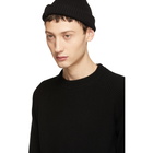 Yohji Yamamoto Black Rib Knit Crewneck Sweater