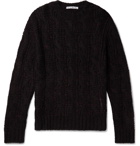 Acne Studios - Mélange Cable-Knit Sweater - Black