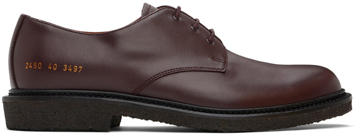 Photo: Common Projects Burgundy Officer's Derbys