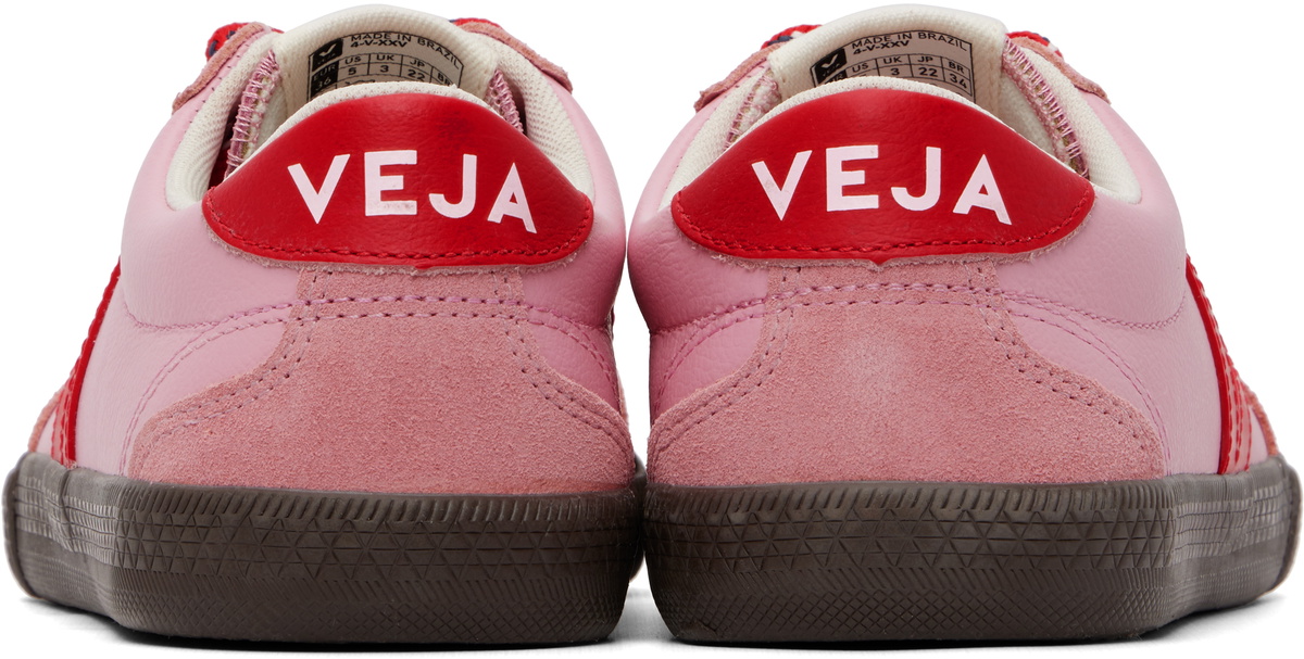 VEJA Pink Volley Leather Sneakers