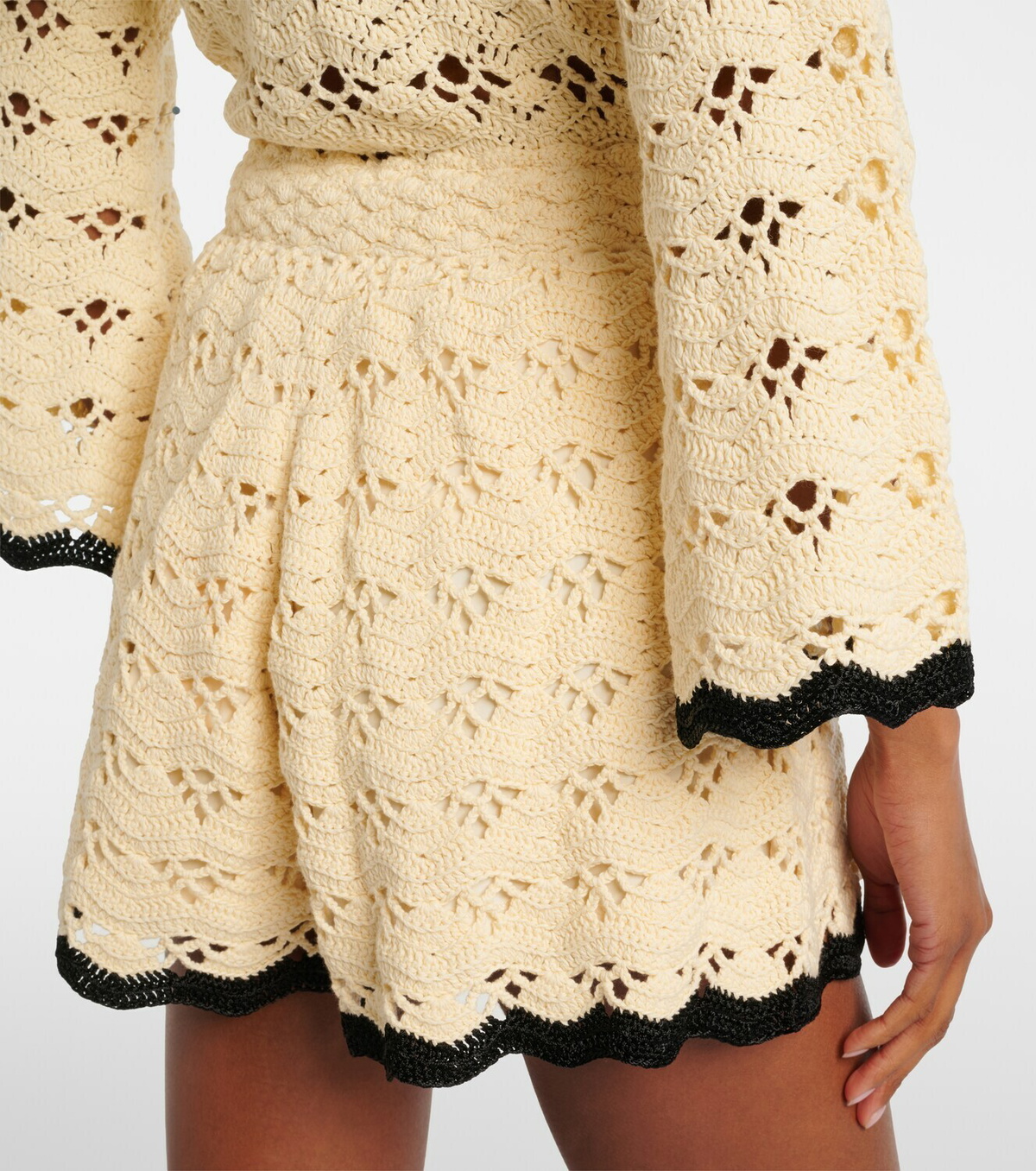 Zimmermann Aster crochet cotton shorts
