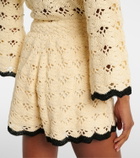 Zimmermann Aster crochet cotton shorts