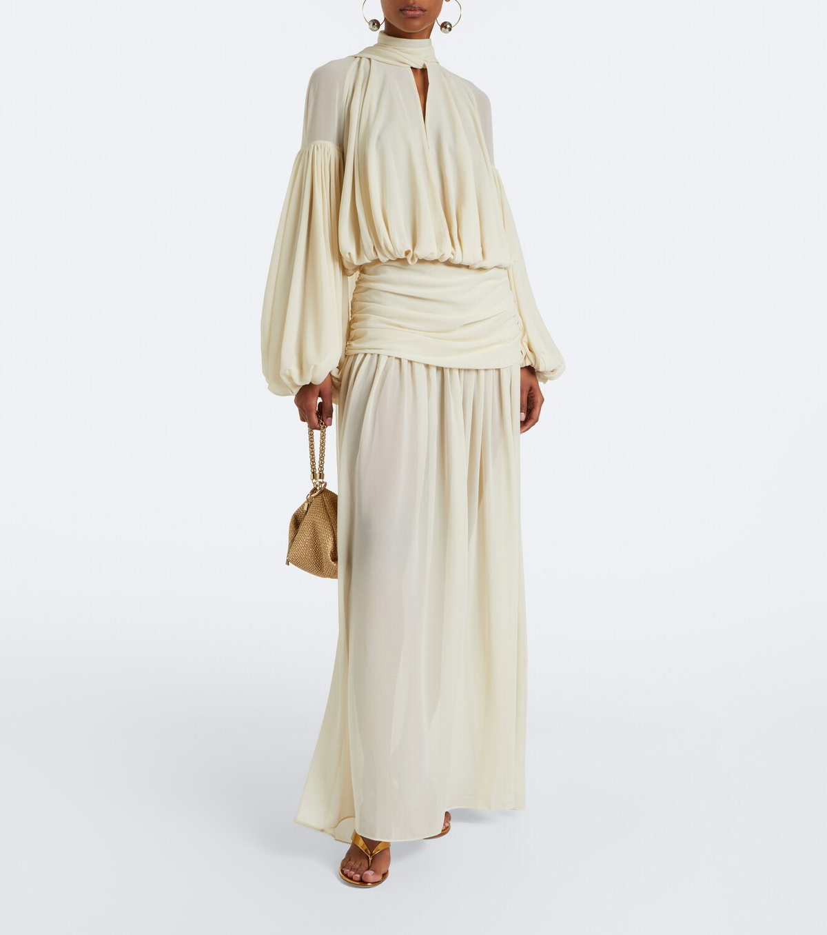 De La Vali Agapito chiffon maxi skirt