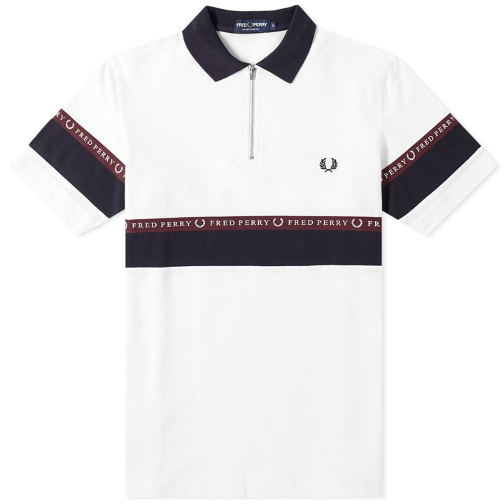 Photo: Fred Perry Half Zip Taped Polo