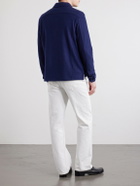 TOM FORD - Logo-Embroidered Cashmere Shirt - Blue