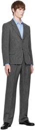 SIRE Gray Herringbone Tailored Trousers