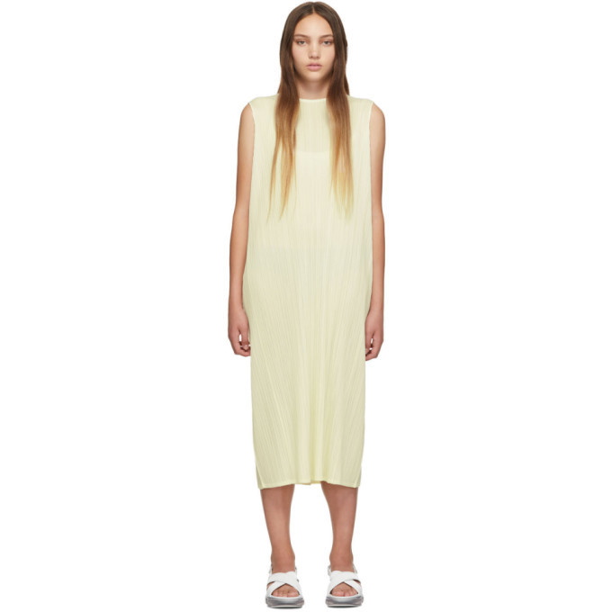 Pleats Please Issey Miyake SSENSE Exclusive Off-White Pleated Tank