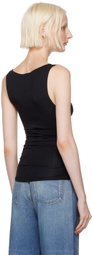 rag & bone Black Luca Shirred Tank Top