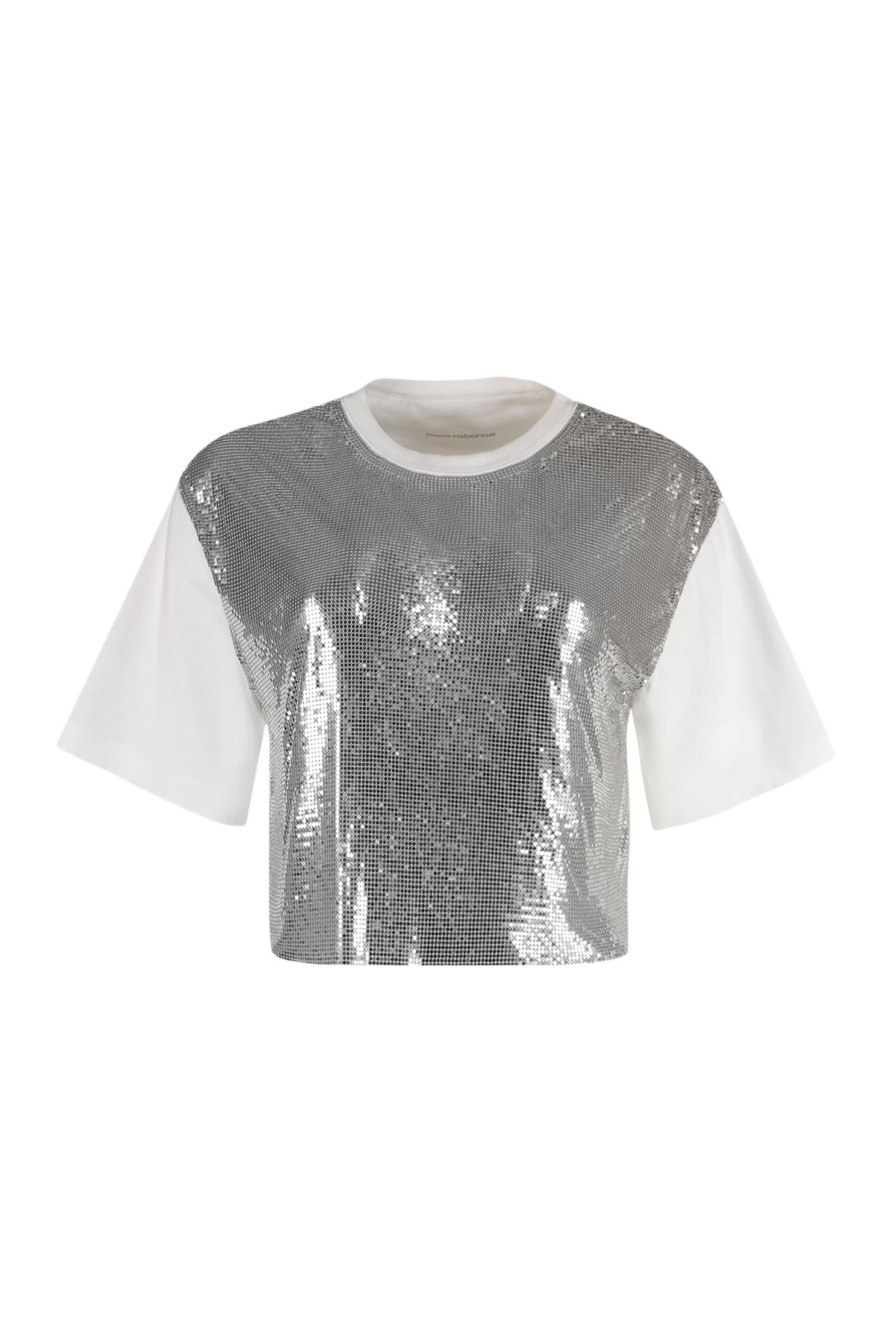 Paco Rabanne Pink Cropped T-Shirt Paco Rabanne