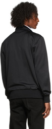 Valentino Black Embroidered Logo Zip-Up Sweatshirt