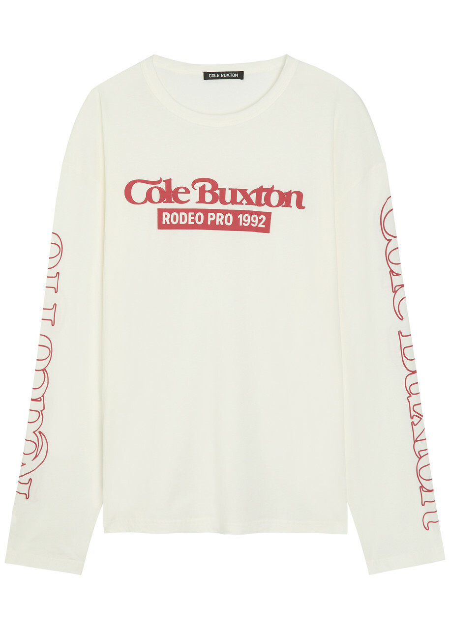 Cole Buxton Rodeo Printed Cotton T-shirt White