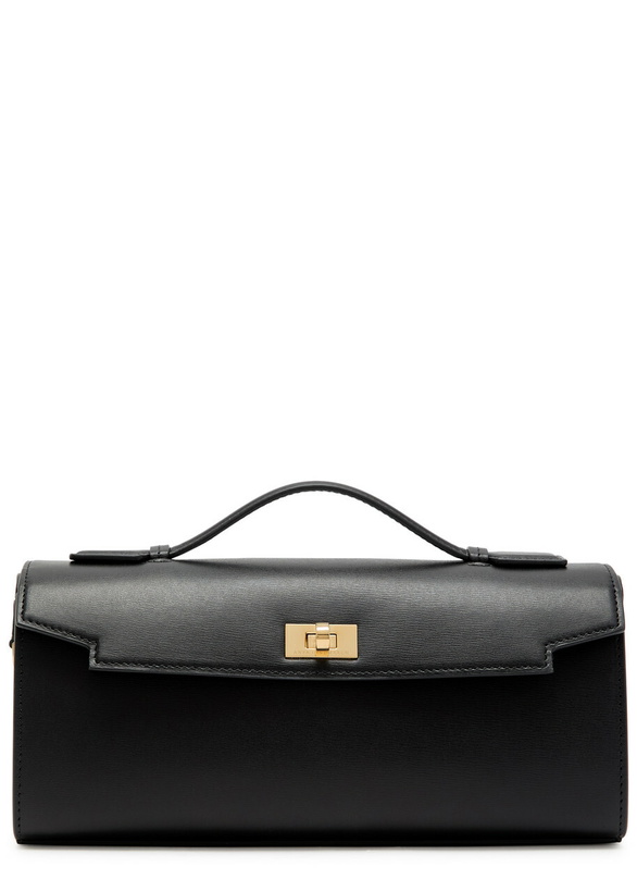 Photo: Anya Hindmarch Mortimer Saffiano Leather Clutch - Black - One Size