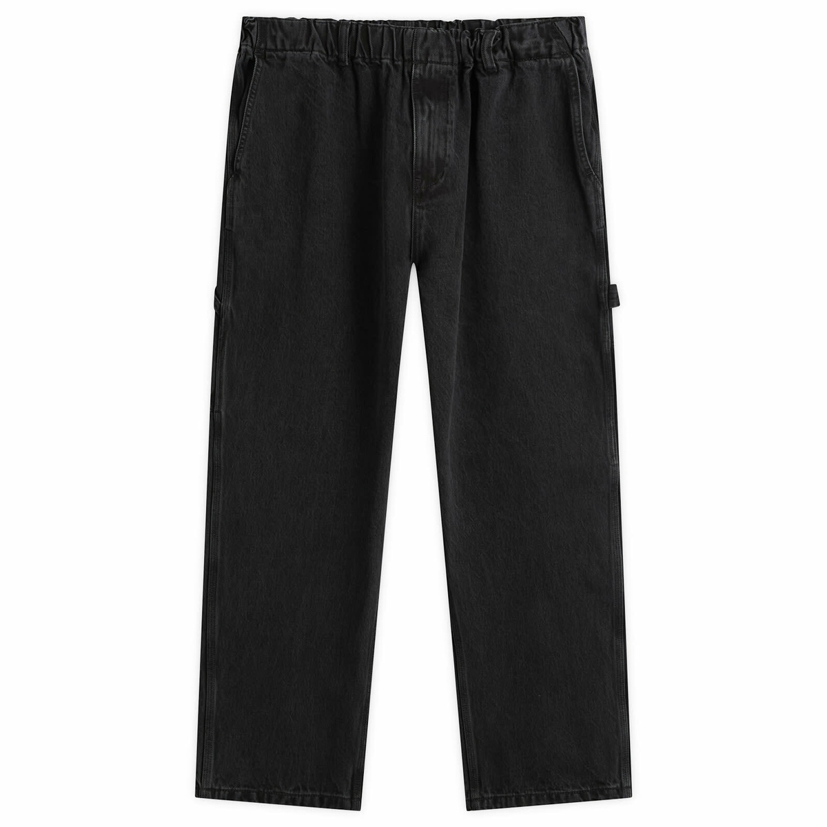 YESEYESEE Women's Comfy Denim Carpenter Pants in Black