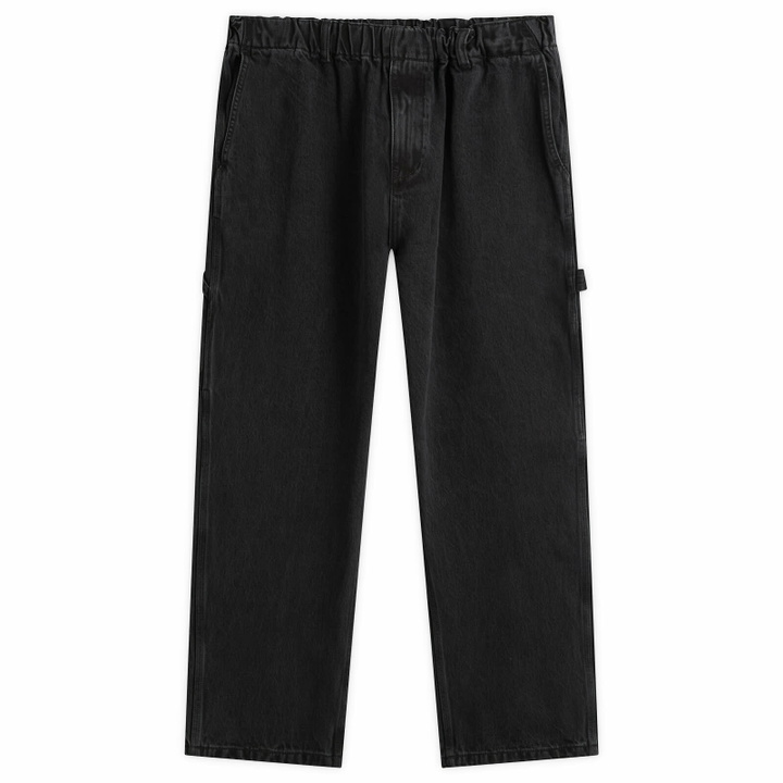 Photo: YESEYESEE Women's Comfy Denim Carpenter Pants in Black