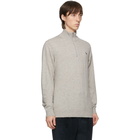 PS by Paul Smith Grey Zebra Zip-Up Sweater