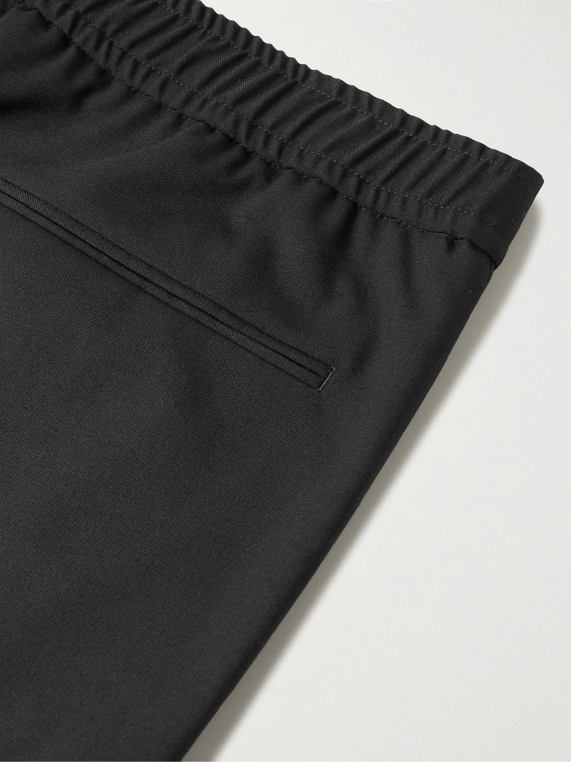 Theory - Mayer Tapered Wool-Blend Twill Trousers - Black Theory