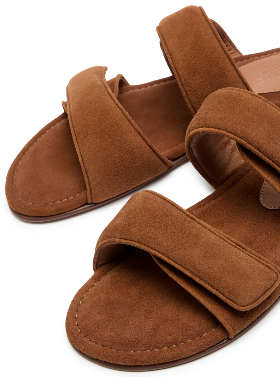 Gia Borghini Julianne Suede Sandals Brown