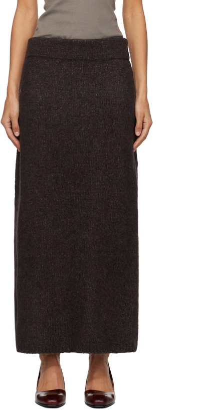 Photo: Lauren Manoogian Brown Loft Pencil Midi Skirt