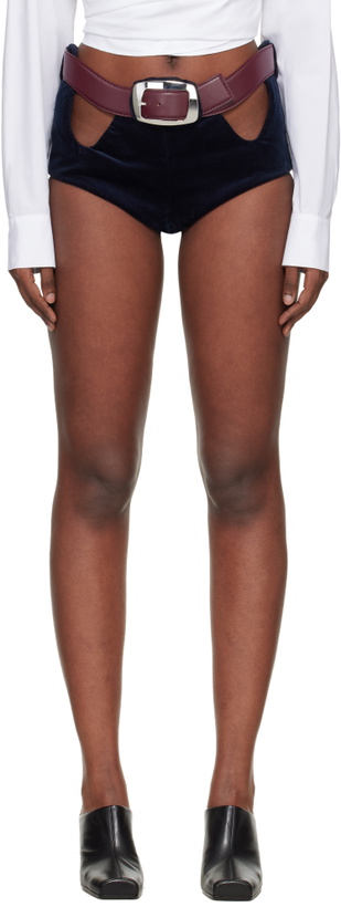 Photo: Jean Paul Gaultier Navy 'The Cut-Out Culotte' Shorts