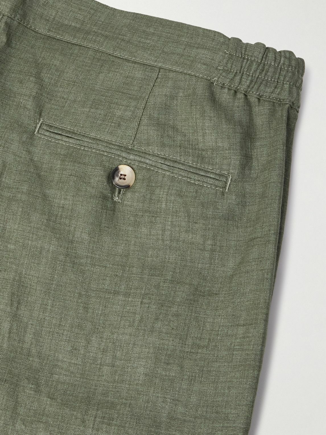 Loro Piana - Nolan Straight-Leg Linen Shorts - Green