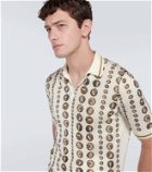 Dolce&Gabbana Printed silk polo shirt